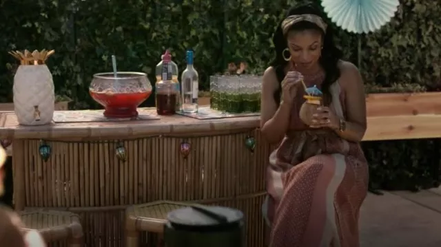 Anthropologie Abstract Halter Maxi Dress worn by Beth Pearson (Susan Kelechi Watson) as seen in This Is Us (S06E11)