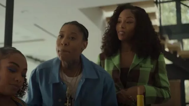 Collusion Flare And Fit­ted Blaz­er worn by Jonica Booth as seen in Rap Sh!t (S02E08)