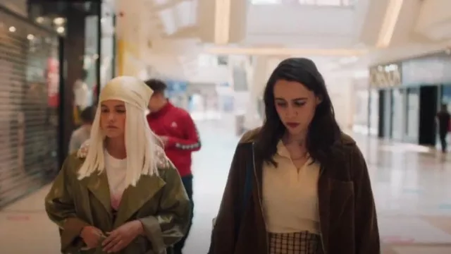 Daisy street pu Trench Coat With Deer Faux Fur Collar worn by Billie (Lizzie Davidson) as seen in Such Brave Girls (S01E01)