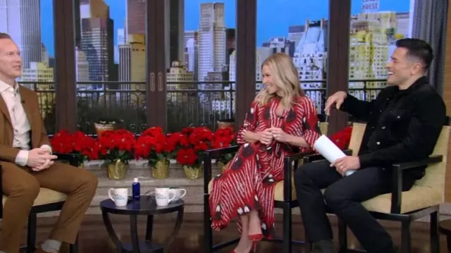 Gianvito Rossi Gianvito 105 velvet Pumps worn by Kelly Ripa as seen in LIVE with Kelly and Mark on December 20, 2023
