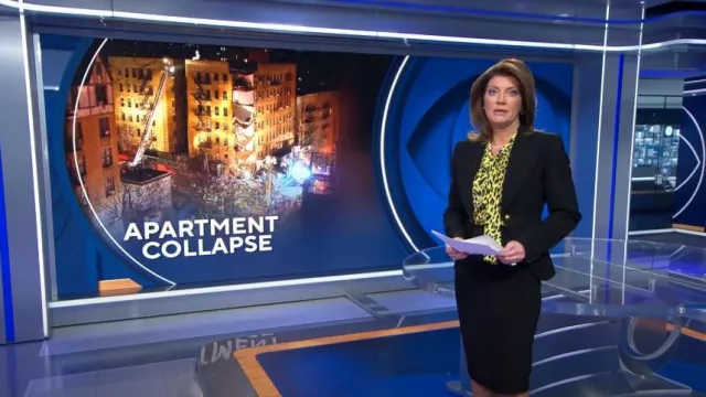 Michael Kors Embellished Wool Gabardine Cutaway Riding Jacket worn by Norah O'Donnell as seen in CBS Evening News on December 21, 2023