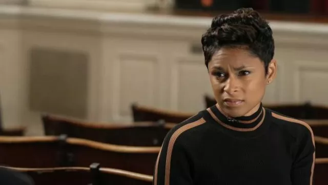 T Tahari Ribbed Midi Sweater Dress worn by Jericka Duncan as seen in CBS Mornings on December 21, 2023