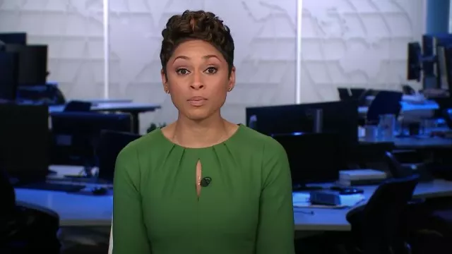 Hobbs Tillie Dress worn by Jericka Duncan as seen in CBS Evening News on  December 25, 2023