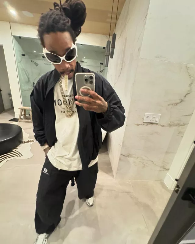 Balenciaga Black 'Unity Sports Icon' Zip-Off Cargo Pants worn by Wiz Khalifa on the Instagram account @wizkhalifa