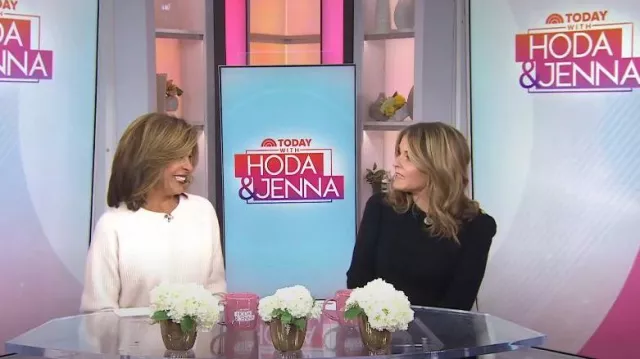 J. Crew Ribbed Cashmere Oversized Crewneck Sweater worn by Hoda Kotb as seen in Today with Hoda & Jenna on December 28, 2023
