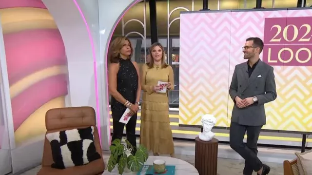 Halogen High Neck Sequin Halter Top worn by Hoda Kotb as seen in Today  with Hoda & Jenna on December 29, 2023