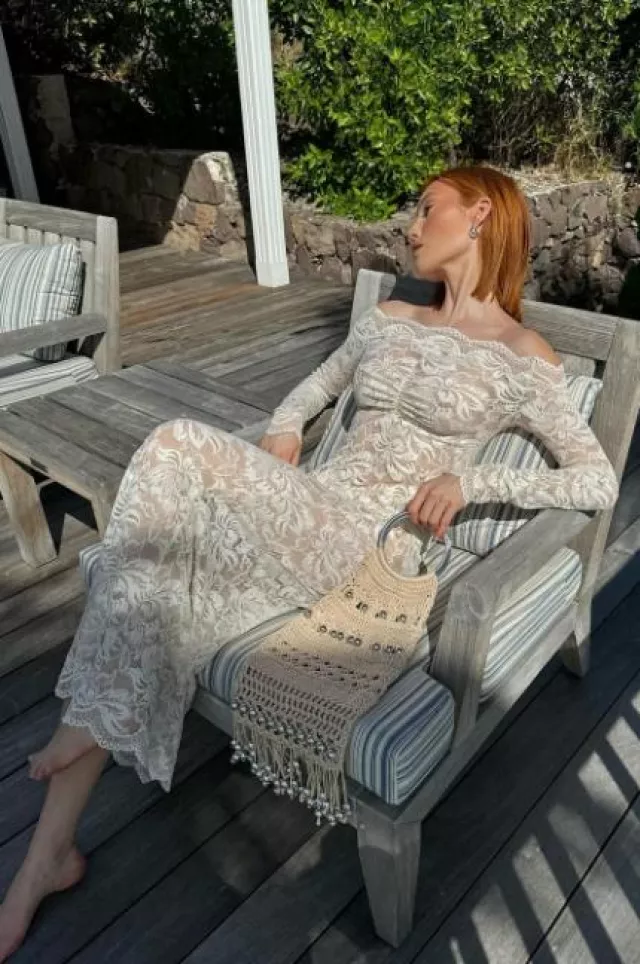 Rabanne Crochet Bag worn by Meredith Duxbury on her Instagram post on