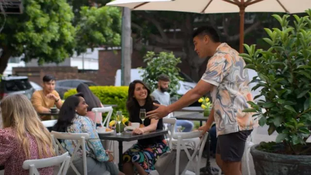 Gorman Pieces Slip Skirt worn by Reema (Safia Arain) as seen in Bump (S03E05)