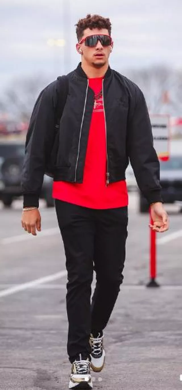 Amiri Black 'Stack' Jeans worn by Patrick Mahomes II on the Instagram account @patrickmahomes