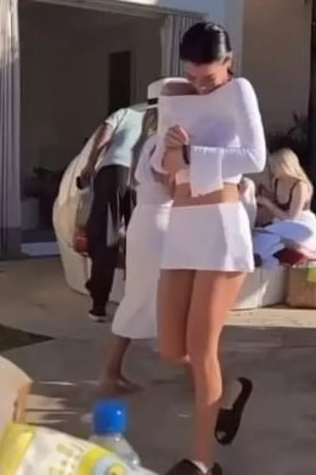 Amoy New York The Jane Micro Mini Skirt worn by Dixie D'Amelio Heidi Damelio’s at Snapchat on January 3, 2024