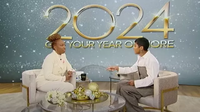 Gucci Prince of Wales Wool Pants worn by Tamron Hall as seen in Tamron Hall Show on January 2, 2024