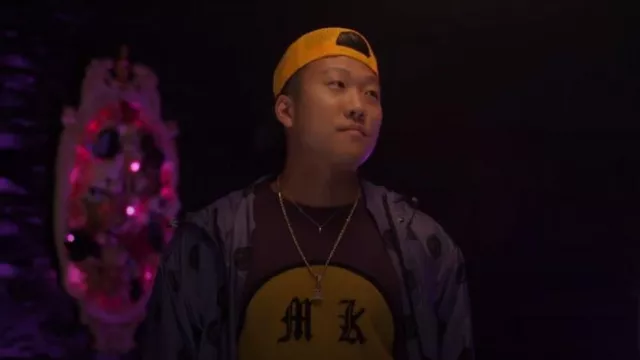 Adidas Allover Print Windbreaker worn by TK (Joon Lee) as seen in The Brothers Sun (S01E01)