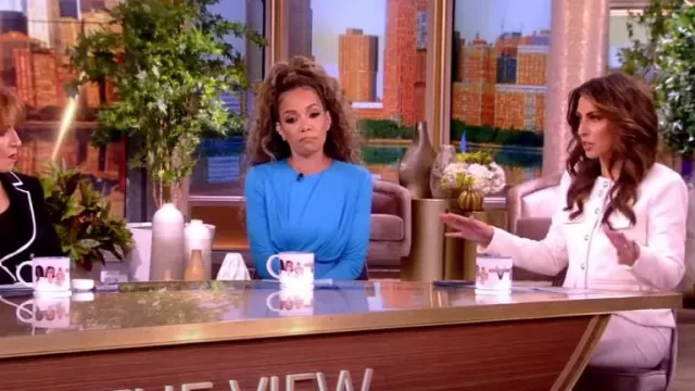 Veronica Beard Kensington Knit Jacket worn by Alyssa Farah as seen in The View on January 4, 2024