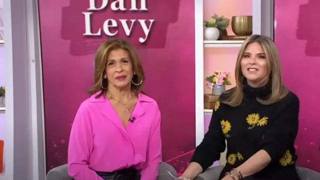 A.L.C. Kinsley Stretch Silk Blouse worn by Hoda Kotb as seen in  Today with Hoda & Jenna on January 5, 2024