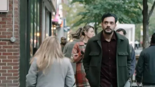 Abercrombie Elevated Wool-Blend Shirtjacket portée par Bashir Hamed (Hamza Haq) comme on le voit dans Transplant (S04E08)