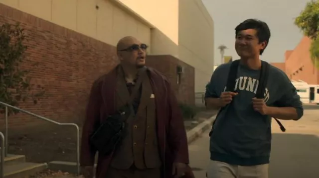 Creative t design Ground­ed Sweat­shirt worn by Bruce Sun (Sam Song Li) as seen in The Brothers Sun (S01E04)