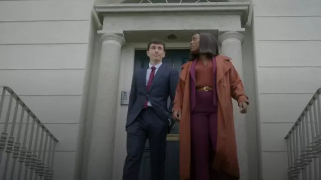 & Other Stories Belt­ed Trench Coat in Rust worn by DCI Maggie Knight (Stephanie Levi-John) as seen in Sanctuary: A Witch's Tale (S01E02)