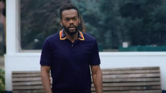 Paul Smith Contrast Collar Polo worn by Marcus Watkins (William Jackson Harper) as seen in Love Life (S02E09)