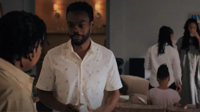 Paul Smith Embroidered Vacation Shirt worn by Marcus Watkins (William Jackson Harper) as seen in Love Life (S02E10)