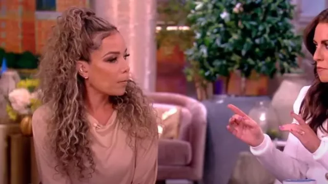 Khaite Oron Gathered Stretch-Jersey Gown worn by Sunny Hostin as seen in The View on January 10, 2024