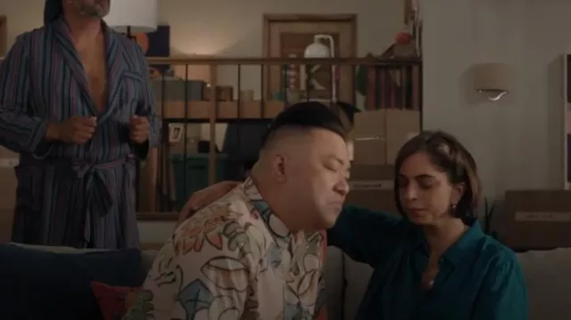 Roark Bless Up Draw­ing Shirt worn by Andrew Pham (Andrew Phung) as seen in Run The Burbs