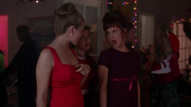 Vintage 90s Burgundy Dress worn by Amber (Elisa Donovan) as seen in Clueless  | Spotern