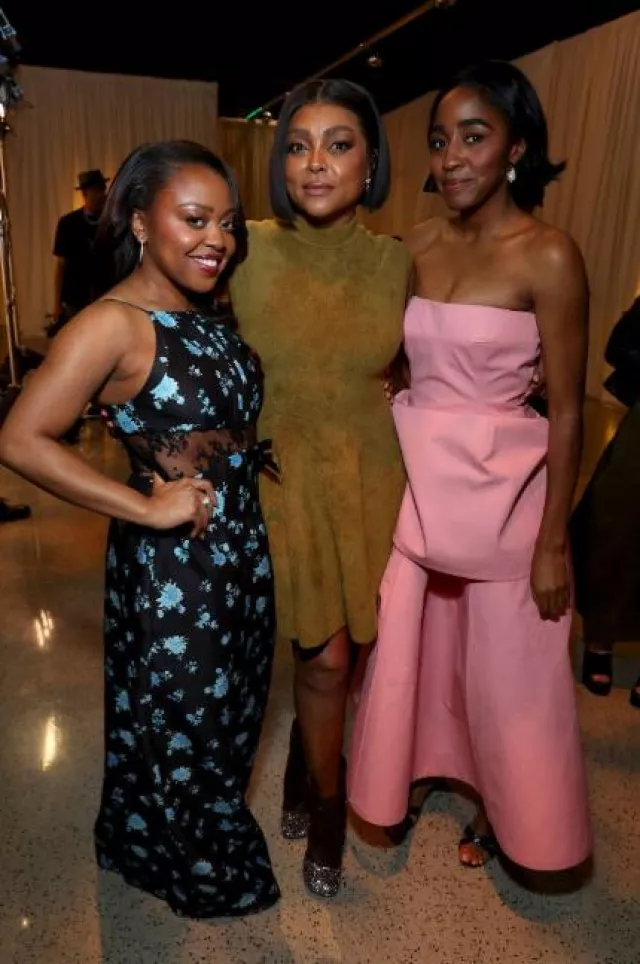 Loewe Toy Boot in Leather and Crystal worn by Taraji P. Henson at Mptf’s Evening Before on January 13, 2024