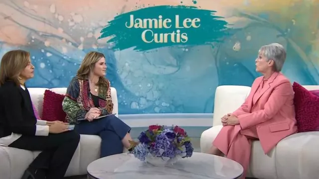 Another Tomorrow Relaxed Wide-Leg Pants worn by Jamie Lee Curtis as seen in Today with Hoda & Jenna on January 16, 2024