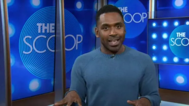 Gap Crewneck Raglan Sweater worn by Justin Sylvester as seen in Today with Hoda & Jenna on January 17, 2024