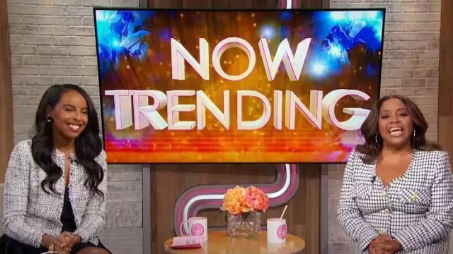 Veste en tweed Iro Oslani portée par Mona Kosar Abdi vue dans Sherri le 16 janvier 2024