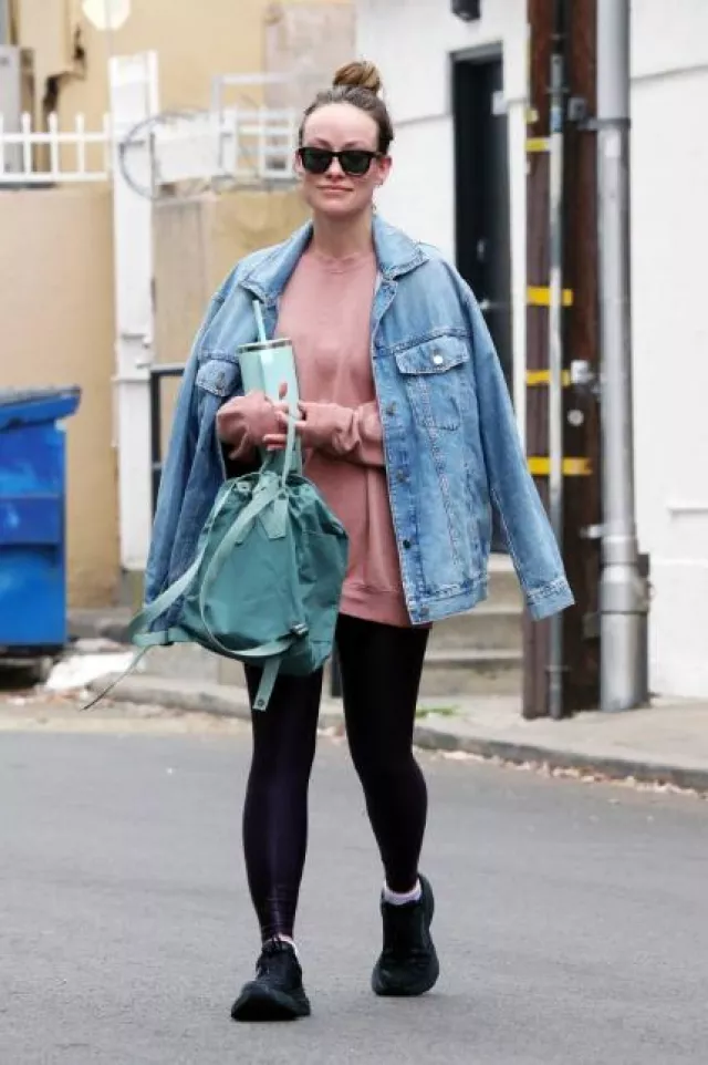 Ray Ban Wayfarer Reverse Sunglasses worn by Olivia Wilde in Los Angeles on January 17, 2024