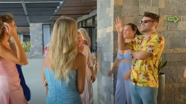 Buffalo David Bitton Printed Button Down porté par Tom Schwartz comme on le voit dans Vanderpump Rules (S10E10)
