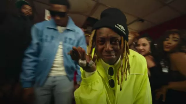 Balenciaga Black '3B Sports Icon' Beanie worn by Lil Wayne in Rob49 - Wassam Baby (with Lil Wayne) [Official Video]