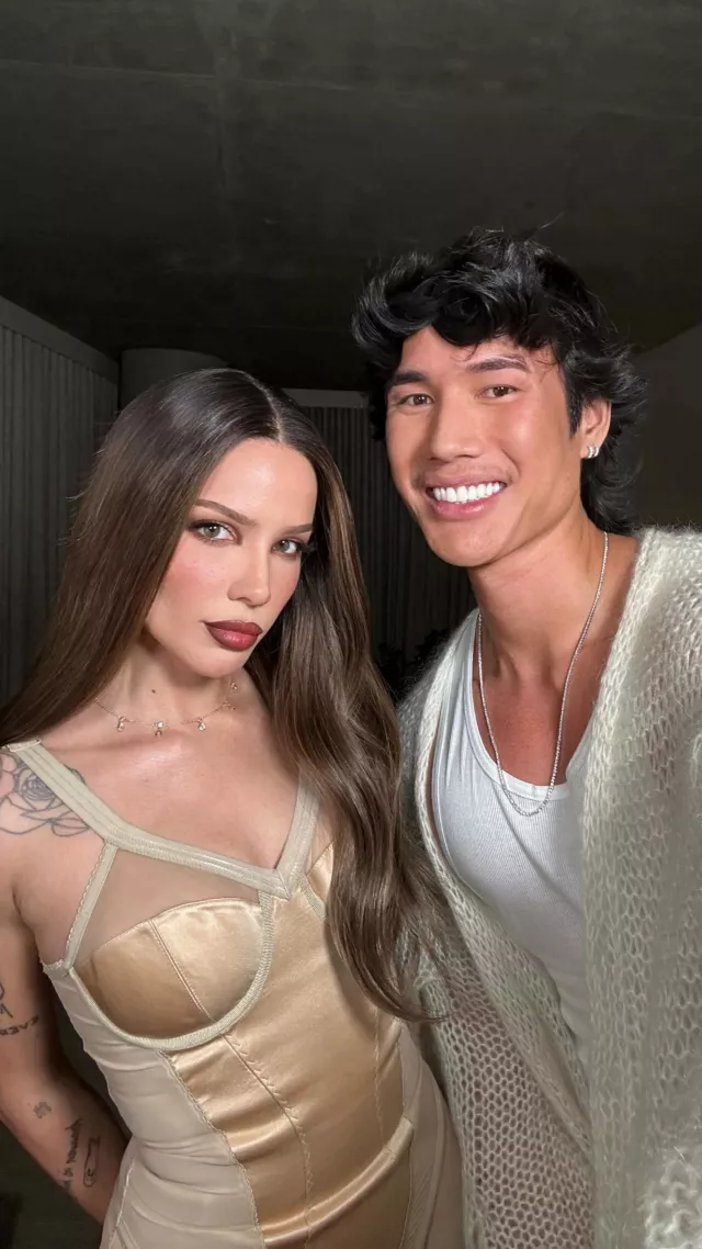Lili Claspe Quinn Shaker Necklace worn by Halsey About Face at Performer Launch Event on January 19, 2024