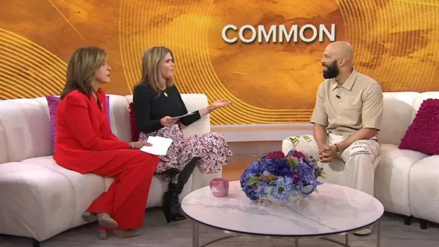 Proenza Schouler Abstract Animal Print Layered Skirt worn by Jenna Bush Hager as seen in Today  with Hoda & Jenna on January 22, 2024