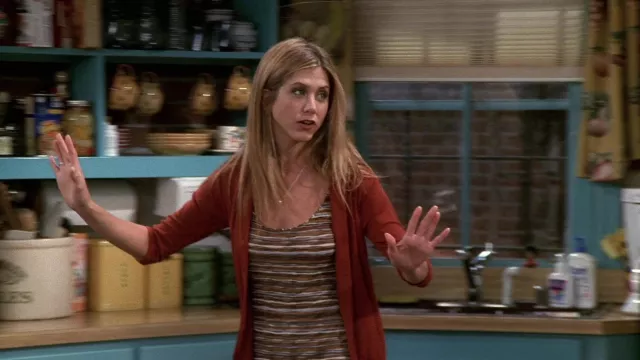 Missoni Brown Striped Dress worn by Rachel Green (Jennifer Aniston) as seen  in Friends (S05E04) | Spotern