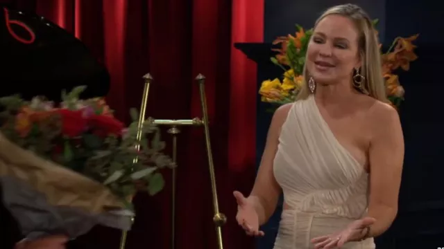 Simkhai Seraiah Dress worn by Sharon Newman (Sharon Case) as seen in The Young and the Restless on January 15, 2024