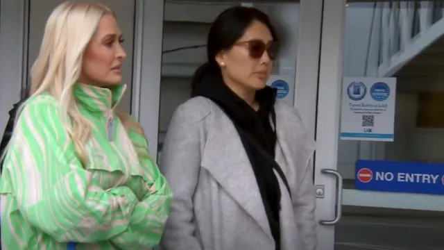 Halogen® Asymmetrical Zip Boiled Wool Blend Coat worn by Crystal Kung Minkoff as seen in The Real Housewives of Beverly Hills (S13E13)