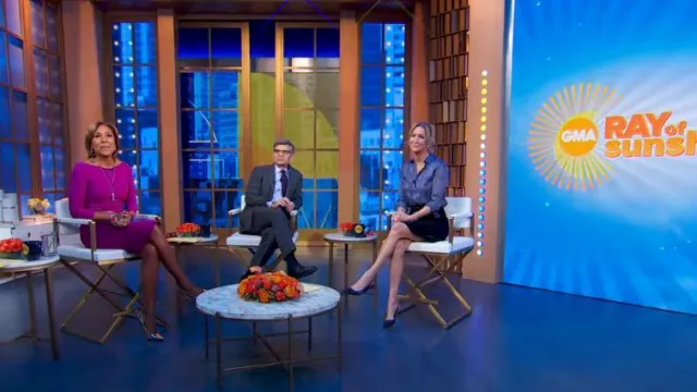 Vestido de Chiara Boni La Petite Robe Alkestis usado por Robin Roberts como se ve en Good Morning America el 18 de enero de 2024