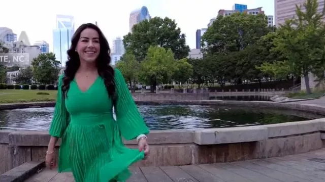 Oshho Hem­line Dress worn by Verónica Rodríguez as seen in 90 Day: The Single Life (S04E04)
