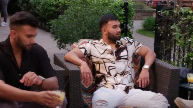 Fashion Nova Whiskey Glass Short Sleeve Button Up as seen in 90 Day: The Single Life (S04E04)