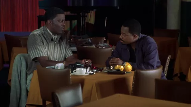 Striped polo shirt worn by Uncle Jack (Bernie Mac) as seen in What's the Worst That Could Happen?