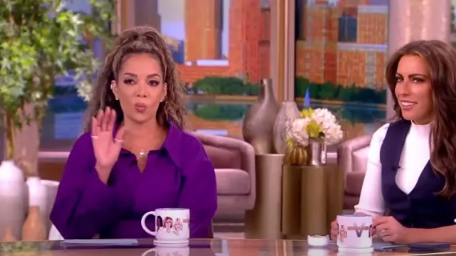 Maticevski Indicate Draped Cutout Stretch-Jersey Midi Dress worn by Sunny Hostin as seen in The View on January 29, 2024