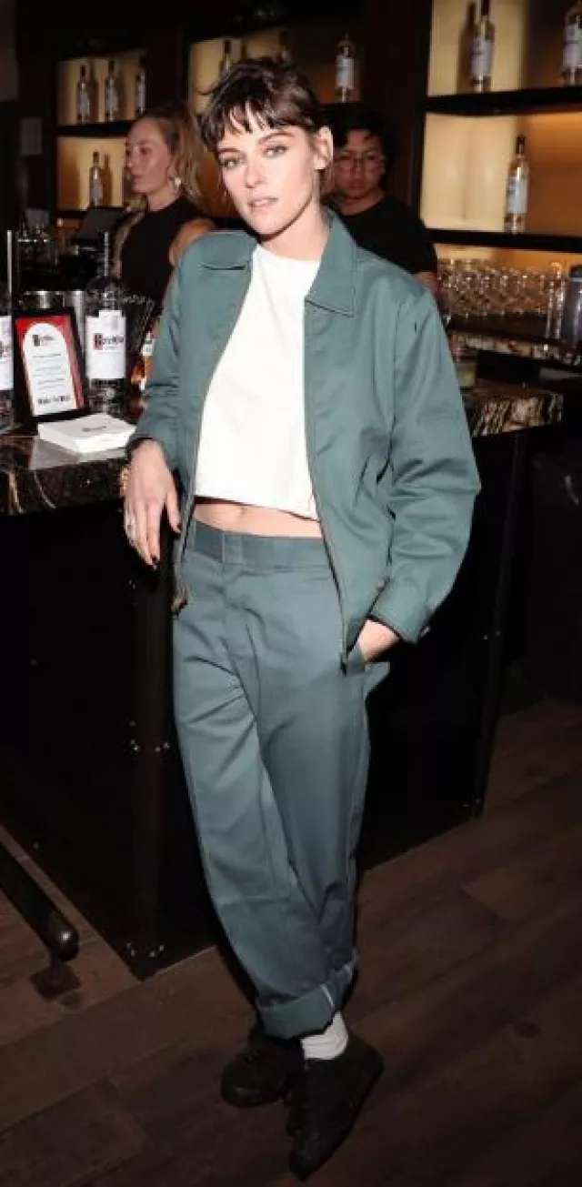 Dickies Work Pant Unisex Chino worn by Kristen Stewart at Ketel One Family Made Vodka Celebrates the Cast of Winner on January 20, 2024