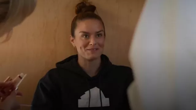 Adidas Badge of Sport Hood­ie worn by Maria Sakkari as seen in Break Point (S02E05)