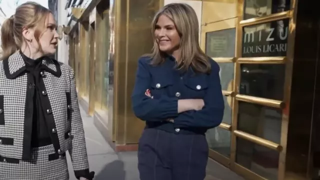 Maje Short Bomber Jacket worn by Jenna Bush Hager as seen in Today on  January 30, 2024