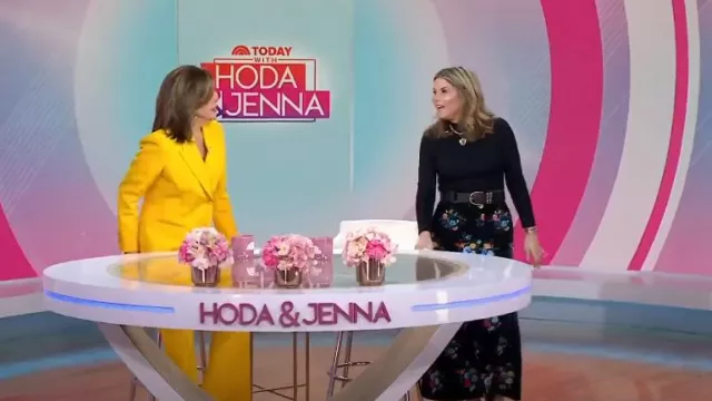 Rabanne Jupe Skirt worn by Jenna Bush Hager as seen in Today on  January 30, 2024