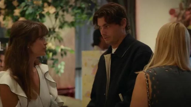 Frame Fall Varsity Jacket worn by Taylor Fritz as seen in Break Point (S02E06)
