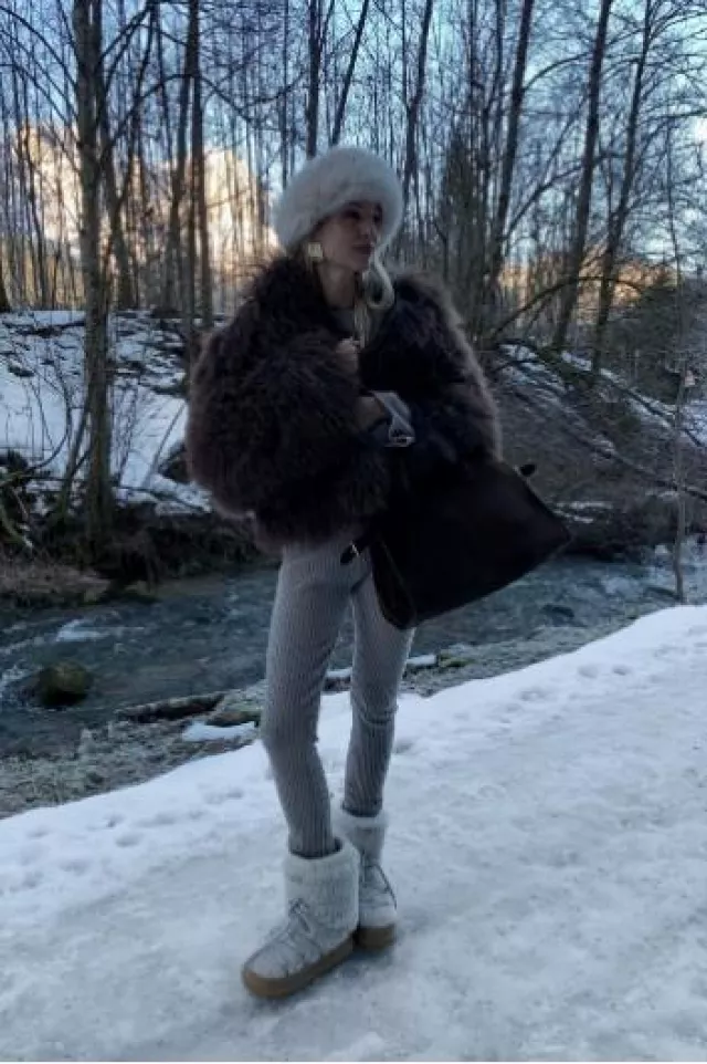 Miu Miu Apres Ski Boots worn by Leonie Hanne on her Instagram post on January 30, 2024