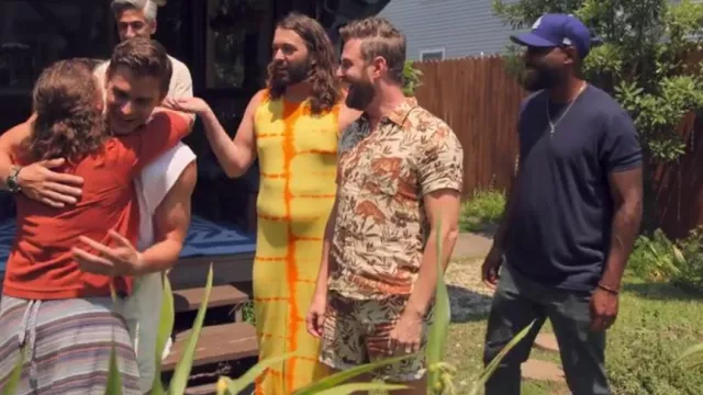 Corridor Jungle Cat Linen Shirt worn by Bobby Berk as seen in Queer Eye (S08E05)